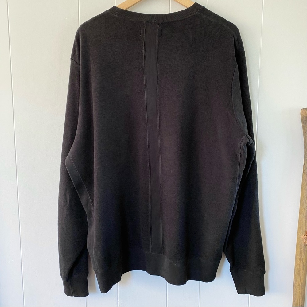 Ovadia & Sons Black Sweatshirt Logo Patch Terry Crewneck Sweater New York - Picture 8 of 14